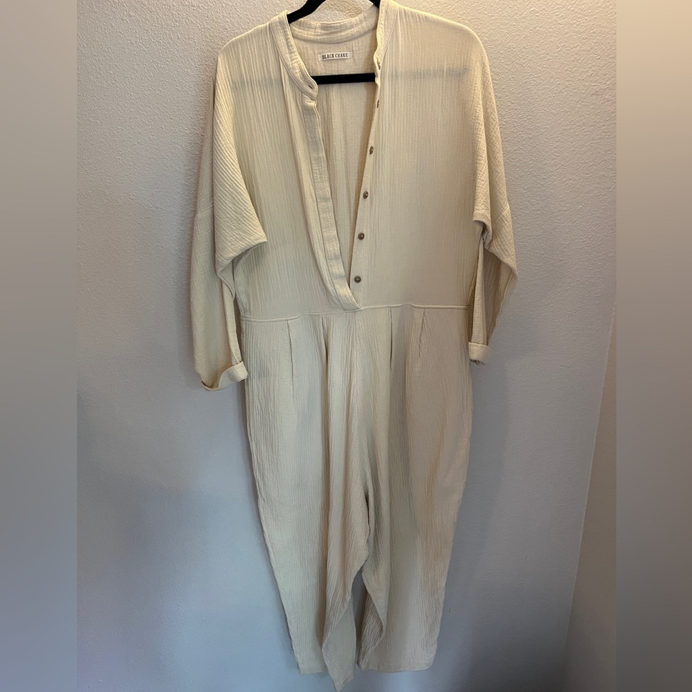 Black Crane 100% Cotton Jumpsuit